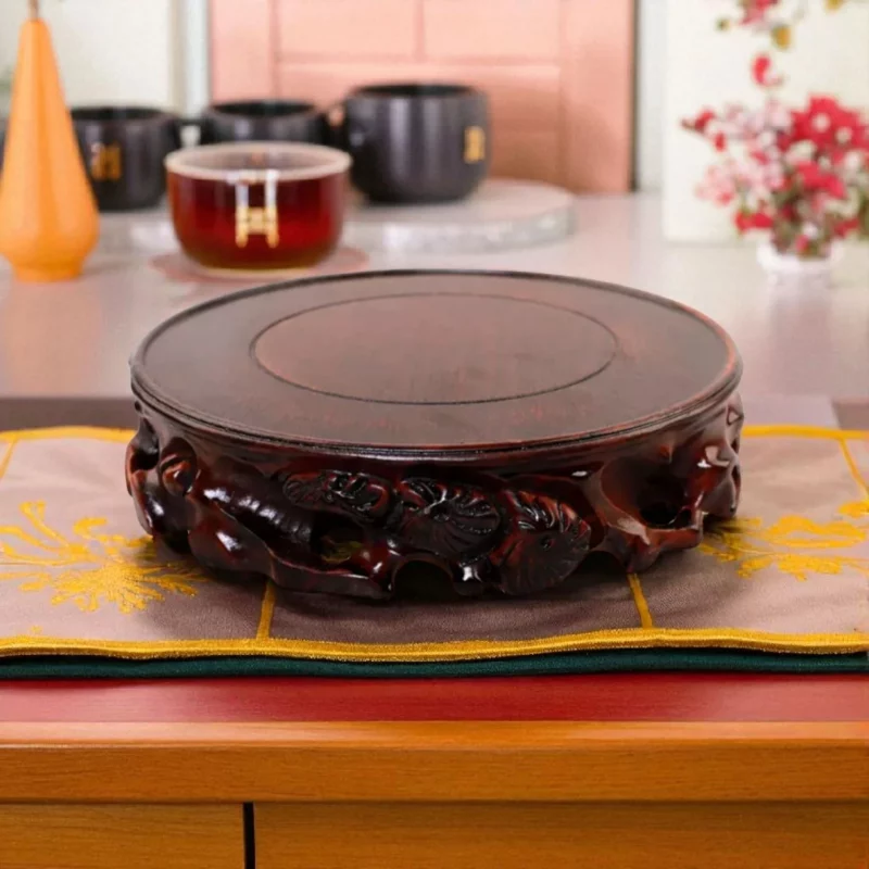 Base en bois de racine sculptée – Diamètre 10 cm