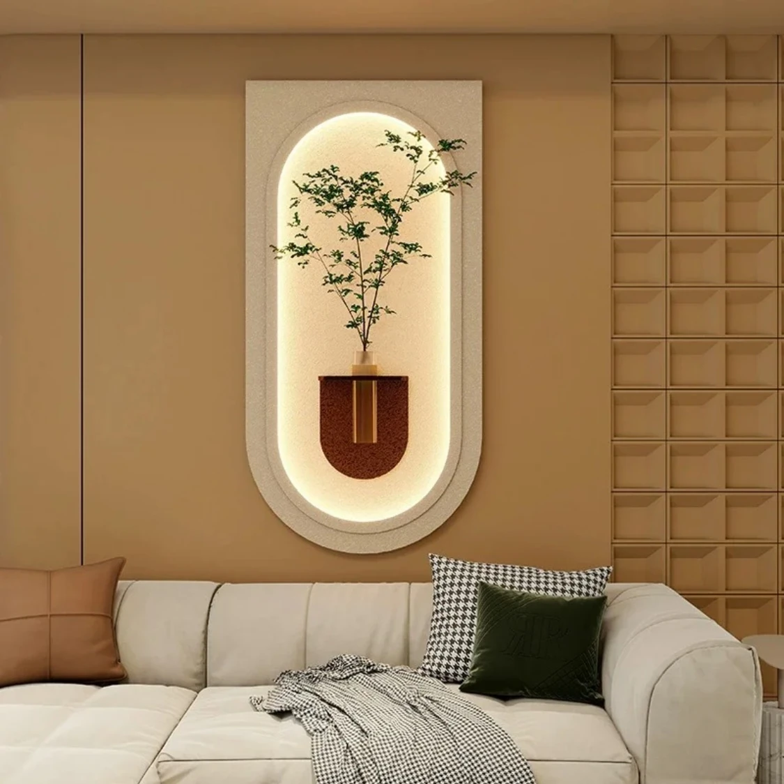 decoration-murale-AC0005-brun-salon decoration-murale-AC0005-brun-salon