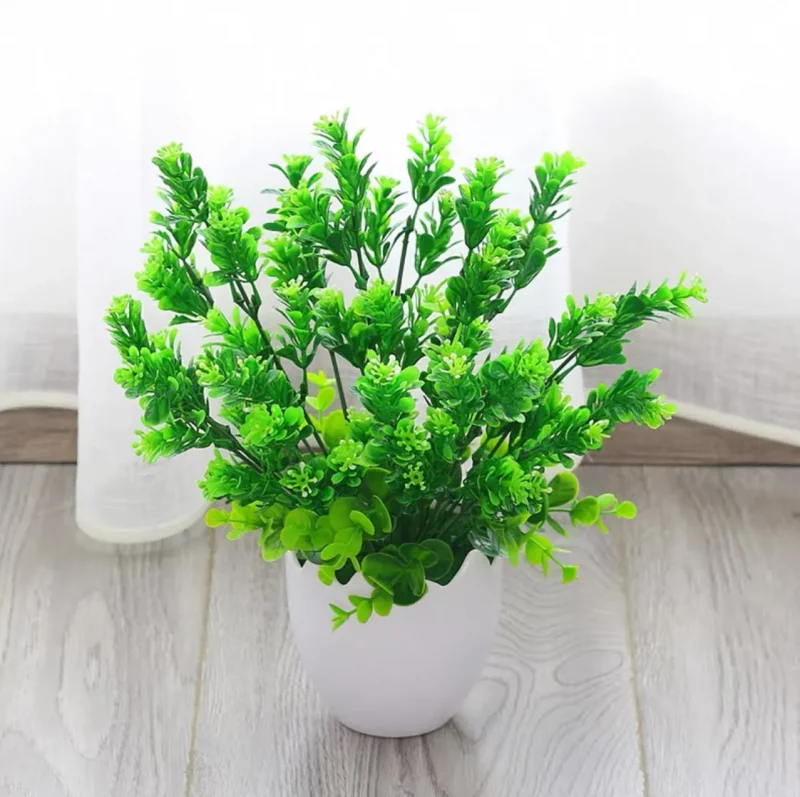 Plante verte artificielle de qualité – Coquille d’œuf et herbe de Milan