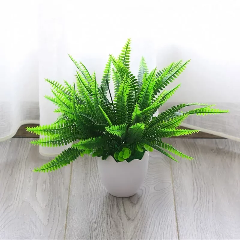 Plante verte artificielle de qualité – Coquille d’œuf et fougère