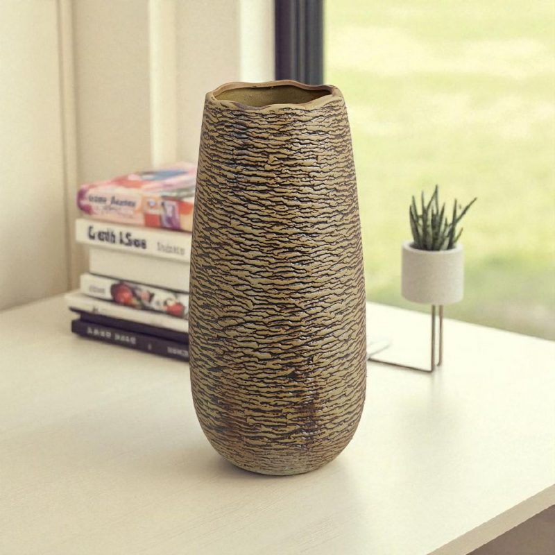 Vase en céramique grège